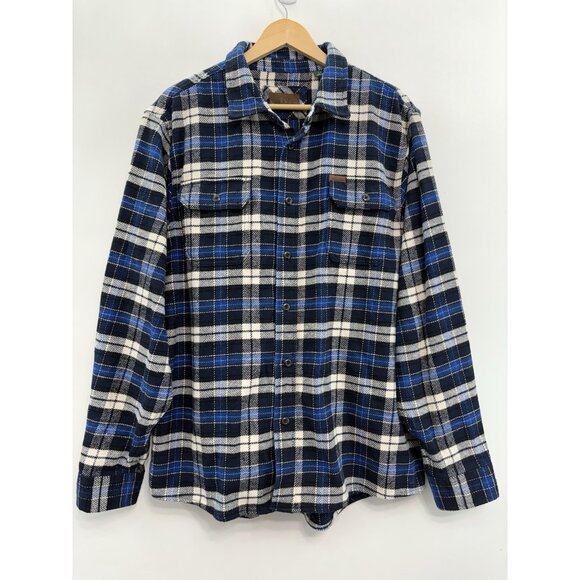 Orvis Other - Orvis Big Bear Shacket Shirt Jacket Heavyweight Flannel Plaid Blue Mens L